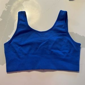 Joy labs Royal blue ribbed sports bra
